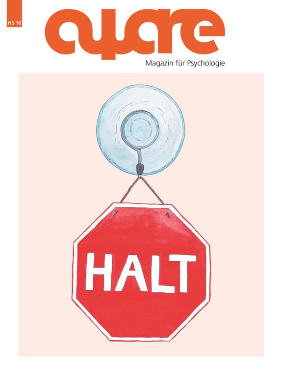 Cover der Ausgabe HS 18 (Ein Stoppschild mit der Aufschrift "Halt".)