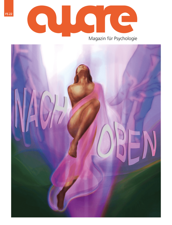 Cover der Ausgabe FS 22 (Weiblicher Körper mit lila Schleier steigt empor. In Großbuchstaben steht geschrieben: "Nach Oben".)